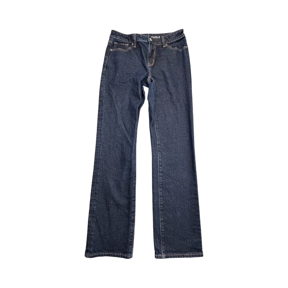 American Eagle Jeans Womens 2 Short Dark Indigo Skinny Stretch Denim Casual‎